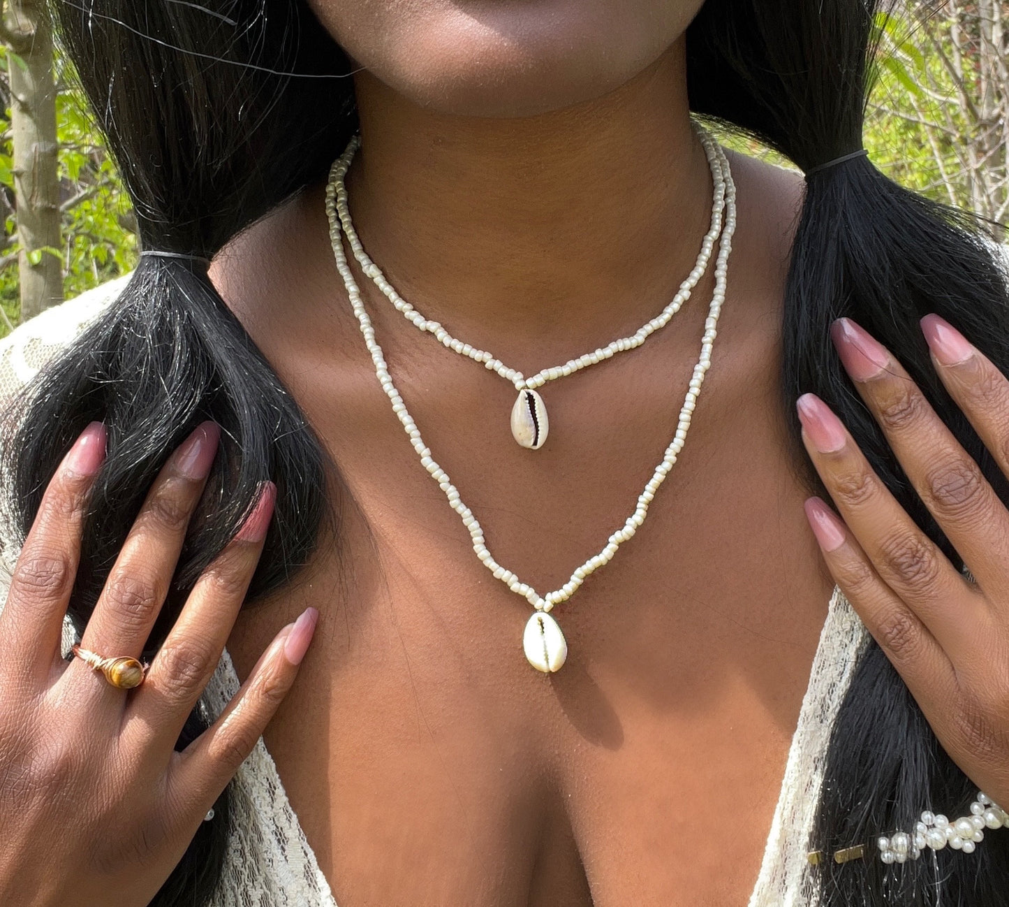 Cowrie Shell Set (Ivory)